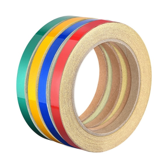 Reflective Tape Red Green Yellow Blue, 10mm x 25m, Outdoor Waterproof Warning Tape