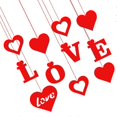thumbnail image 2 of 11 Pcs Red Felt Hanging Heart & Love Decorations for Valentine's Day Wedding Party Banner Romantic Indoor Outdoor Hanging Decor for Anniversary, 2 of 3