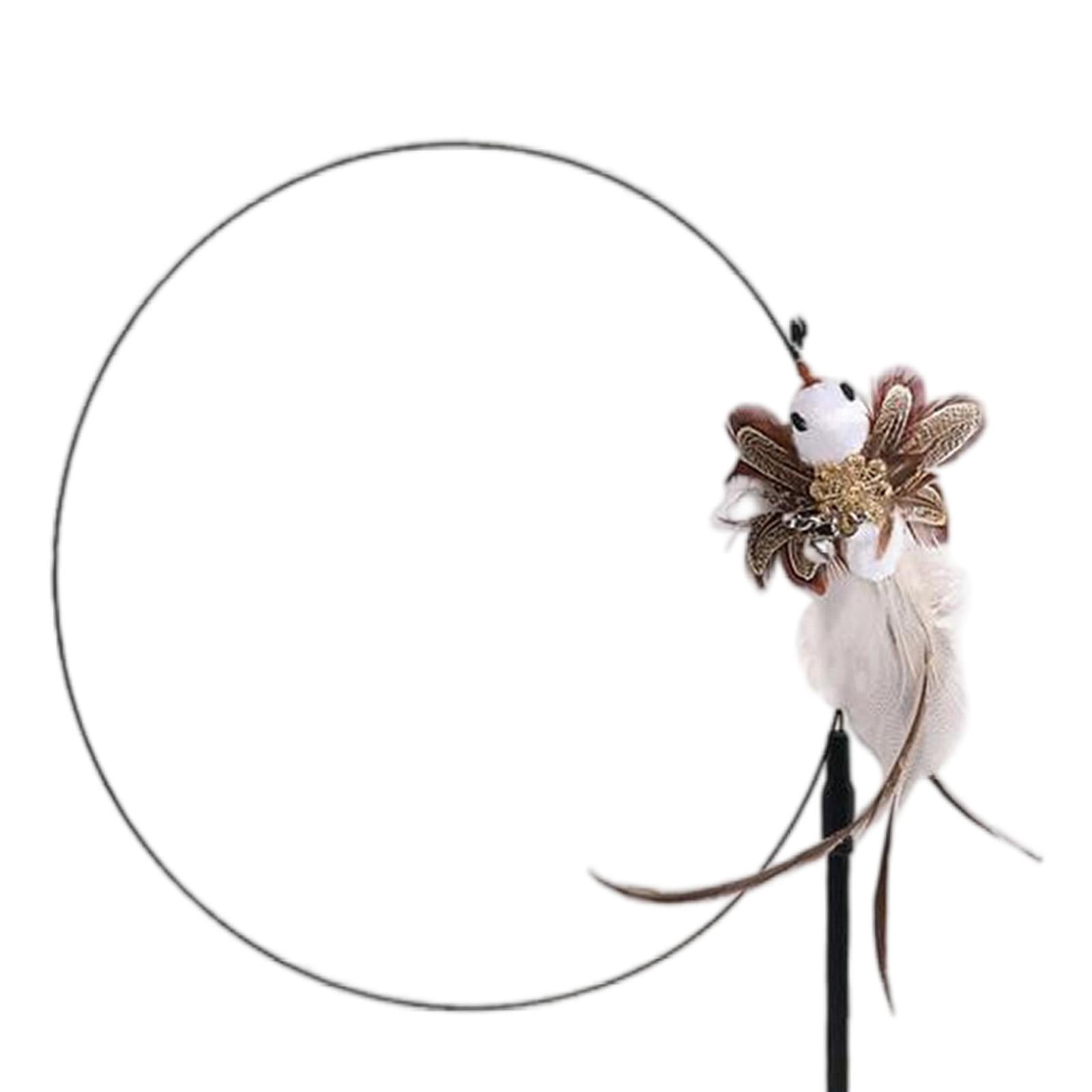 EHJRE 4Pcs Funny Cat Feather Toy Interactive Indoor Kitty Exercise Training Tool