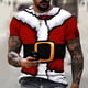 thumbnail image 2 of Camiseta de Mardi Gras para hombre y niño, disfraz de Papá Noel con estampado 3d, árbol de Navidad, atmósfera de muñeco de nieve, Top fino informal de calle de verano, 2 of 4