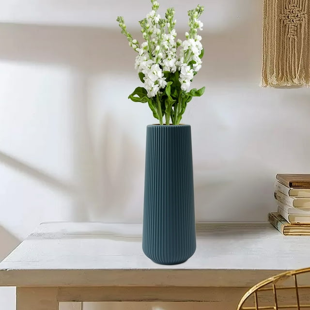 Jarrón de plástico,ideal para bodas,eventos,decoración,oficina y hogar Maceta de flores duradera y elegante
