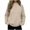 #003-Khaki, variant on Warop Oversized Sweatshirt for Women Waffle Knit Solid Color Crewneck Long Sleeve Casual Pullover Tops