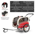 thumbnail image 5 of MOJAY 3-in-1 Dog Bicycle Trailer, Dog Stroller, and Dog Jogging Stroller, Red, 5 of 6