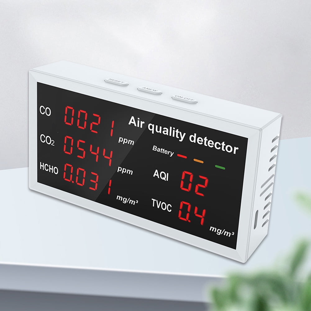 CHAMAIR Home Air Quality Detector 5in1 CO2 Meter LED Display 850mAh