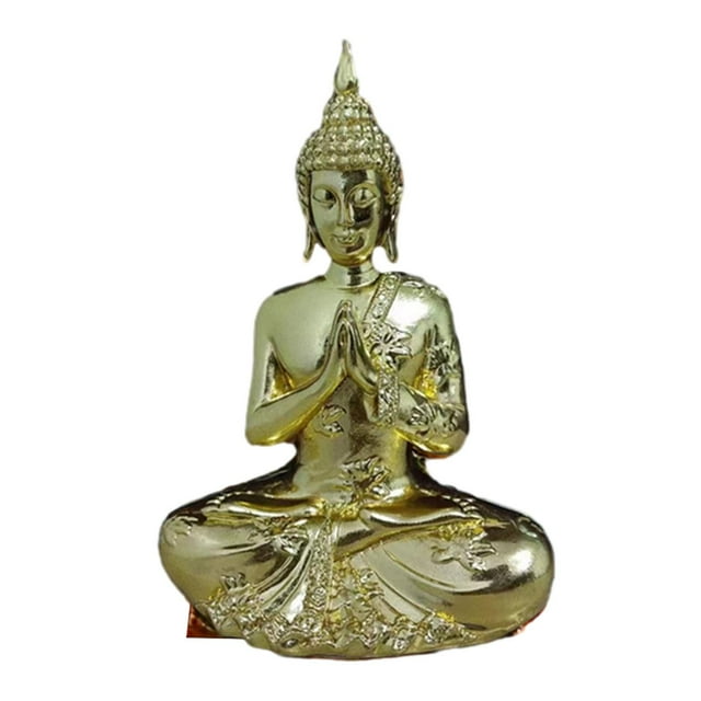 Estatuilla de Buda de resina, estatua de Buda, artesanía antigua, escultura decorativa, adorno para oficina, jardín, decoración de mesa interior