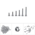 thumbnail image 3 of Akozon 250 piezas M3 Acero inoxidable A2 Tornillo de cabeza hexagonal tornillos Con surtido de tuercas hexagonales ANGGREK  Otros, 3 of 8