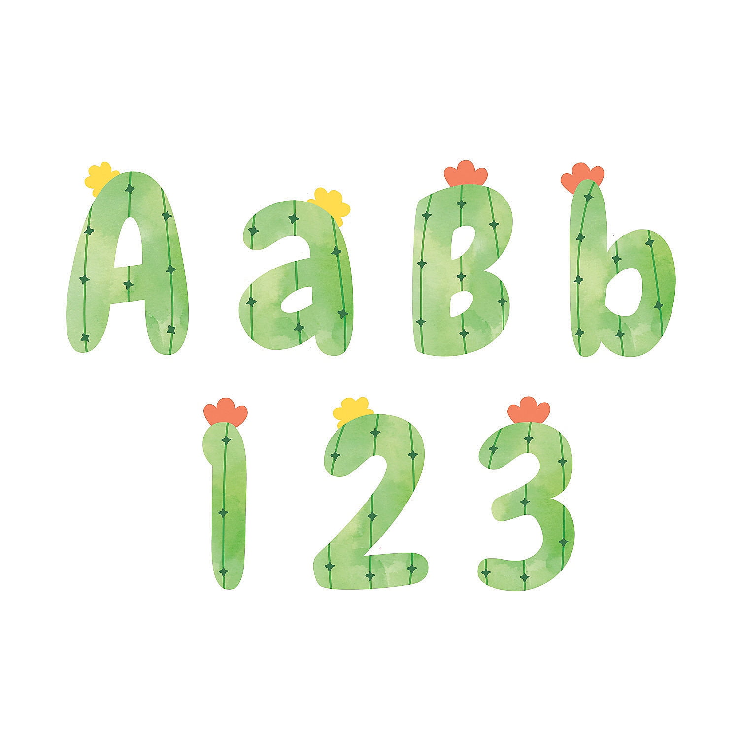 Cactus Bulletin Board Letters - Educational - Classroom Supplies - 248 Pieces
