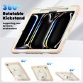 thumbnail image 6 of For iPad Pro 13 inch Case 2024 (M4), 360 Rotating Shockproof Cover with Stand, Screen Protector, Shoulder Strap, Cream Rose Gold, 6 of 7
