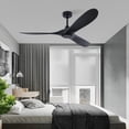 thumbnail image 2 of Ceiling Fan Light 52 inch 3 Black Blades LED Chandelier Lamp W/ Remote Control, 2 of 20