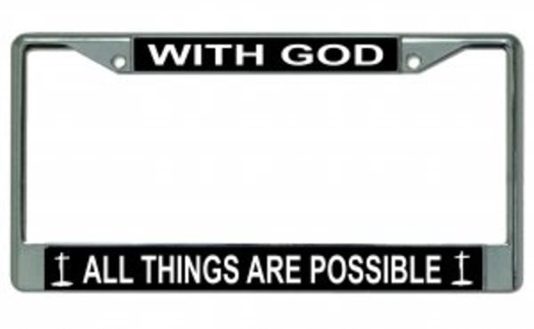 MY GRANDSON IS A MARINE Metal License Plate Frame Tag Border Two Holes 