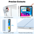 thumbnail image 4 of GKABXY for iPad (A16) 11th Generation Case 11 Inch 2025, iPad 10th Generation Case 10.9 Inch 2022, Slim Stand Hard PC Translucent Back Shell Smart Cover, Support Touch ID, Auto Wake/Sleep,Blue, 4 of 8