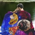 thumbnail image 6 of Galaxy Pug Blanket Cartoon Throw Blanket for Couch, Lightweight Plush Fleece Blanket Super Cozy Soft Flannel Blanket Decorative Fuzzy Throws(50×60in, Galaxy Pug), 6 of 6