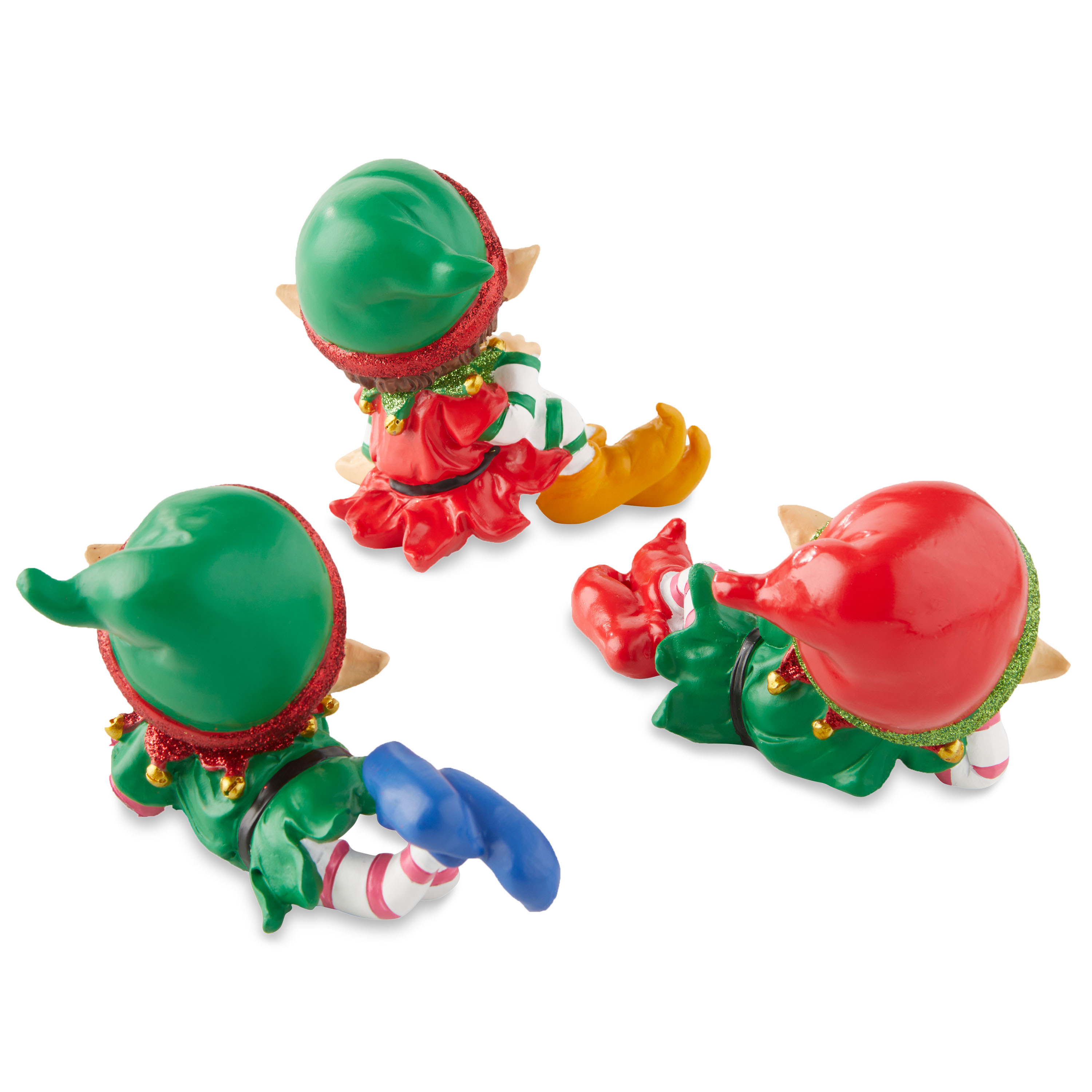 Holiday Time Multi-Colored Polyresin Joyful Christmas Elves Decoration, Set of 3, 3.1"H - image 5 of 6