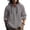 Y2-Gray, variant on Linen Shirts for Men Quarter Button Down Hooded Shirt Long Sleeves V Neck Hoodie Loose Fit Casual Boho Lightweight Breathable Tops,Black XL
