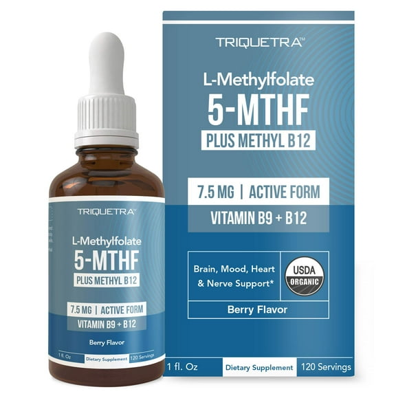Triquetra Health L-Methylfolate (7.5mg) Plus Methyl-B12