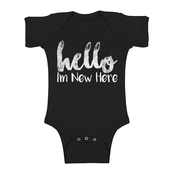 Awkward Styles I'm New Here One Piece Hello I'm New Here Bodysuit Short Sleeve Newborn Babies Clothes Cute Bodysuit I'm New Here Baby Girl Clothing I'm New Here Baby Boy Clothes Newborn Gifts