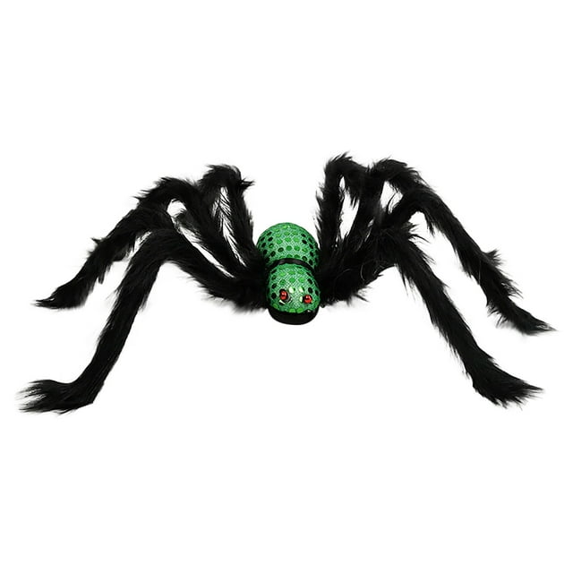Halloween Crâne de Simulation Grande Araignée 75 cm Ornement Araignée en Peluche