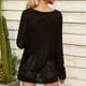 thumbnail image 4 of Suéter calado para mujer Nikou de hombros caídos Cuello en V suelto multifuncional, 4 of 6