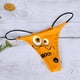 thumbnail image 3 of Gibobby Ropa interior mujer algodón Calzoncillos sexys para mujer Confort Patrón sexy Bragas sexy Low Rise Soft Sexy T Back G String Bragas Calzoncillos para mujer （Amarillo， XL), 3 of 5