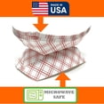 thumbnail image 4 of Food Trays Mr Miracle, papel cuadriculado rojo y blanco, 2,27 kg, paquete de 100, 4 of 8