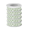 thumbnail image 2 of 5 Rolls Christmas Ribbon 1.5 inch Wide Decorative Ribbon for Gift Wrapping and Holiday Decorations Shamrock Leaves and Polka Dots, 2 of 7