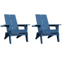 Krikacy Outdoor Folding Adirondack Chair-Set Of 2,with Cup Holder High Back,for patio,Navy