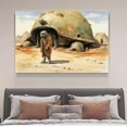 thumbnail image 4 of Figure Stands By Turtle-like Shelter In Desert Canvas Poster Bedroom Decor Sports Landscape Office Room Decor Gift,Frame-style,16x24inch(40x60cm), 4 of 8