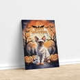 thumbnail image 3 of Mummy Devon Rex Happy Halloween with Pumpkins Bats Spooky Fun Vertical Matte Canvas Poster Cat Lover Kitten Owner Gifts Wall Art Home Decor - 00019, 3 of 5