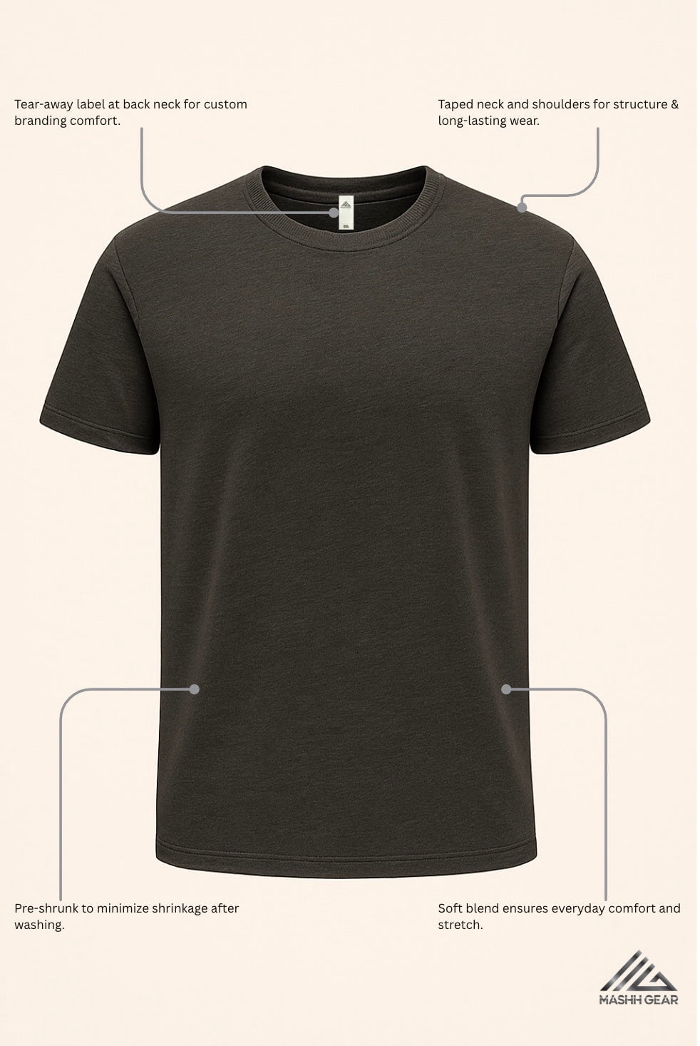 3-Pack Extra Soft Medium Weight Short Sleeve T-Shirts – Mashh Gear
