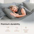 thumbnail image 3 of GYL   Threadmill Luxury 1200 Thread Count Supima Cotton Sheets, King Size, 4 Pc Dark Grey Set, 5-Star Hotel Quality with Elasticized Deep Pocket King Sheets, 3 of 5