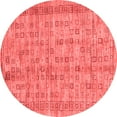 thumbnail image 1 of Ahgly Company Indoor Round Abstract Red Contemporary Area Rugs, 6' Round, 1 of 4