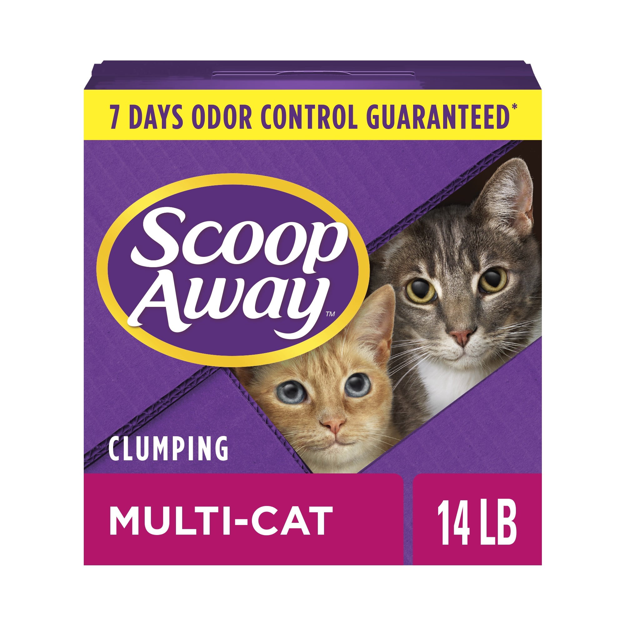 Scoop Away MultiCat Clumping Cat Litter, Scented, 14 Pounds Walmart