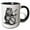 Black/White, variant on 3drose, Cute Funny Beaver Drummer Playing the Drums Music Cartoon, 11oz Two-tone Yellow Mug