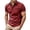 Red, variant on Classic Short Sleeve Pocket T Shirt With Collar Comfortable Casual Top For Everyday Wear
