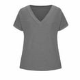 thumbnail image 6 of Womens Summer Tops Short Dolman Sleeve Shirts 2025 Fashion V Neck Outfits Clothes, 6 of 9