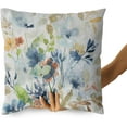 thumbnail image 4 of Brown Cream Grey Teal Floral 20x20'''' Pillow Covers Watercolor Flower Couch Pillow Cases Rustic Abstract Modern Throw Pillows Set of 2 Farmhouse Home Decor for Room Bedroom Bed Cushion Outdoor, 4 of 6