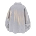 thumbnail image 6 of FRSASU Men's Modern Oversized-Fit Cotton Long Sleeve Striped Button-Down Shirt with Pocket Size M-5XL Gray, 6 of 9