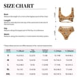thumbnail image 4 of Kdxio Brown Mushrooms Print Women's 2 Piece High Waisted Wrap Spaghetti Strap Summer Swimsuit Bikini Set-Small, 4 of 7