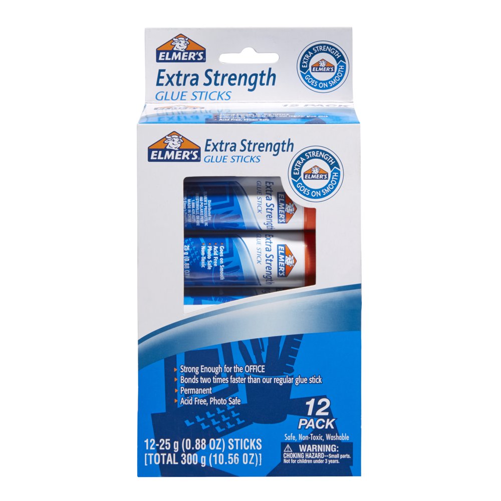 Elmer's ExtraStrength .88oz Office Glue Stick 12 Pack