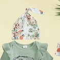 thumbnail image 7 of CAUYDY Newborn Baby Girl Clothes Long Sleeve Ruffle Romper Pants Hat Headband 4PCS Outfits Set for Infant 0-3M 3-6M Preemie Girls Fall Winter Spring Summer (Sizes 0-3 Months,Green), 7 of 7