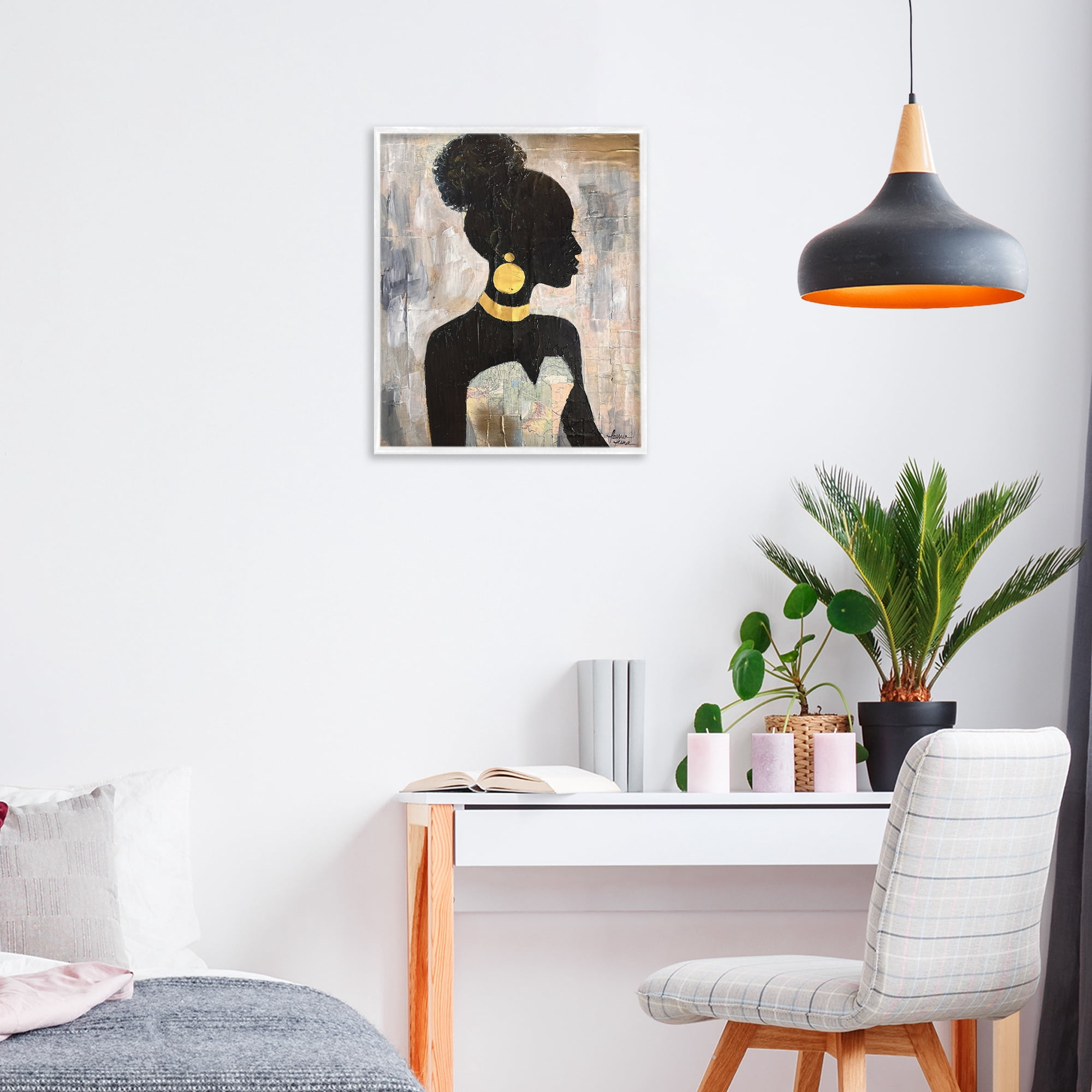 Stupell Industries Elegant Fashion Silhouette White Framed Giclee Art, design by Lauren Luna