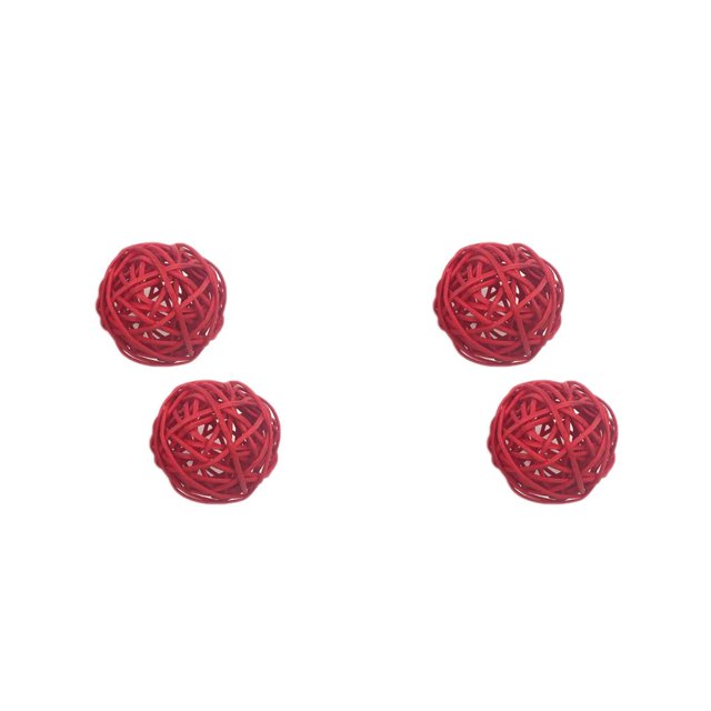 Billuyoard 10 bolas decorativas únicas para cambios de imagen elegantes del hogar bolas decorativas decoración de ratán rojo Rojo 2Conjunto