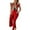 Red, variant on PMUYBHF Outfits for Women 2024 Plus Size Outfits for Women Clubwear Red Women Casual Fashion Print Ruffle Sleeve Vest Shirt Blouse Betton Pant with Belt Set Suits