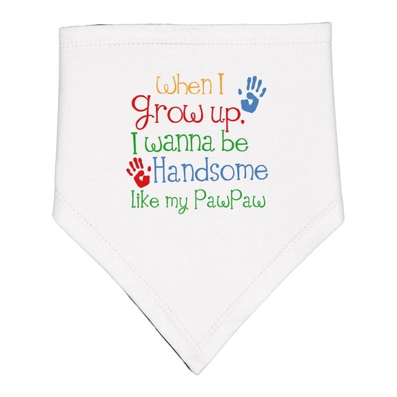Inktastic Handsome Like My Pawpaw Baby Bandana Bib