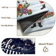 thumbnail image 6 of Round Rug 7Ft Washable Non-Slip, Navy Blue Christmas Circle Area Rugs for Living Room Bedroom, Santa Snowman Snowflake Gifts Elk Indoor Floor Mats Carpet Runner for Home Decor Aesthetic, 6 of 8