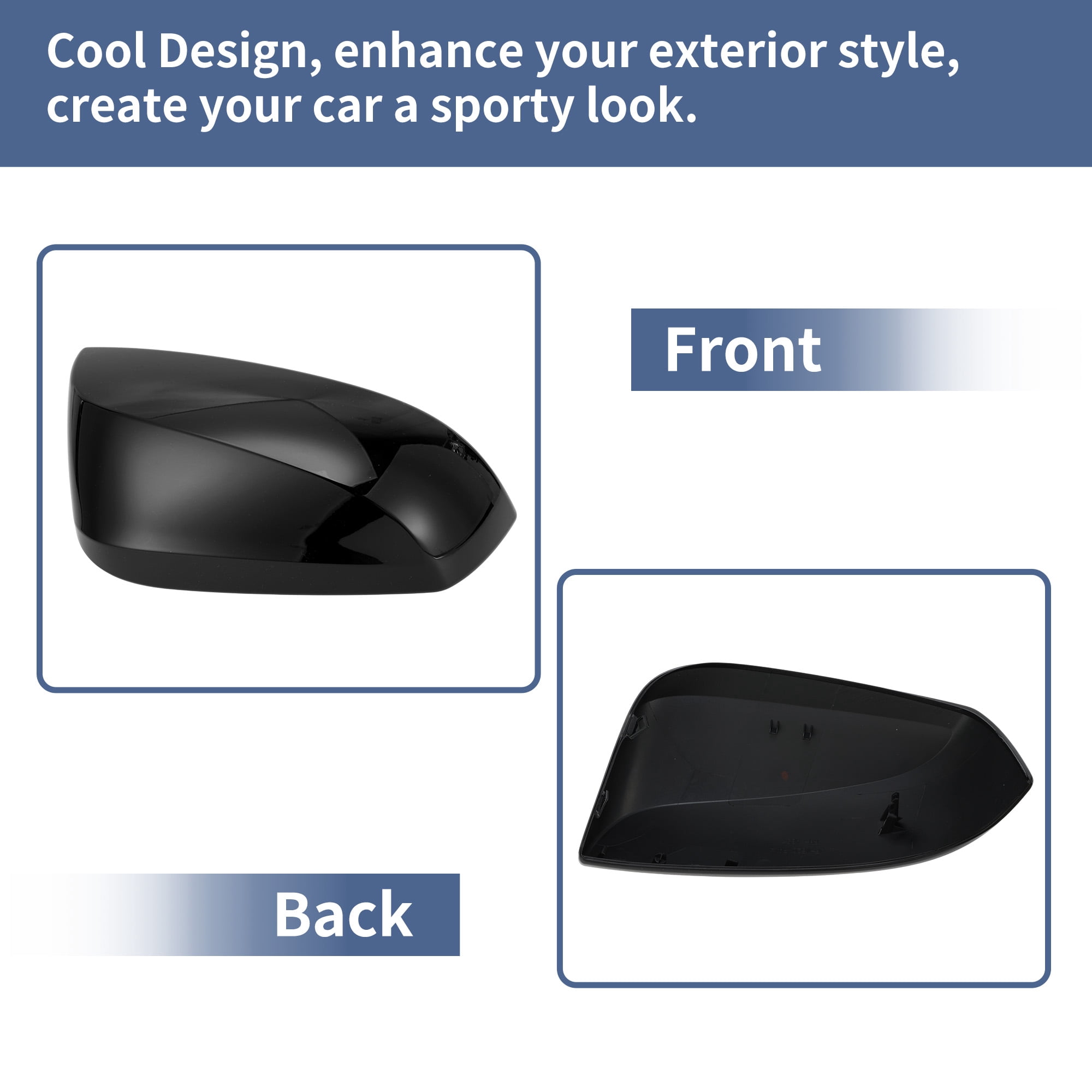 Unique Bargains ABS Side Mirror Cover Cap for Toyota RAV4 2019-2025 Right Side