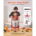 thumbnail image 3 of KFFKFF 3.69 Gal/14L Fruit Wine Press, Stainless Steel Basket with Cross-beam and Triangular Structure, Manual Juice Maker, Cider Apple Grape Tincture Making Press with T-Handle for Kitchen Home, 3 of 9