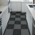 Abyssaly Self Adhesive 12" x 12" Carpet tiles, Dark Grey Peel & Stick
