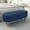 Blue + Foam+4, variant on ZHICHUN  White Oval Storage Ottoman Bench With Rubber Wood Legs 43.5 x 16 x 16 Inch Multifunctional Linen Footstool With Storage