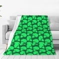 thumbnail image 1 of Fotbe Green Broccoli Manta de Franela Acolchonada con Estampado, Súper Suave y Esponjosa, Extra Grande para Sofá, Cama, Uso Todo el Año-50"x40", 1 of 7